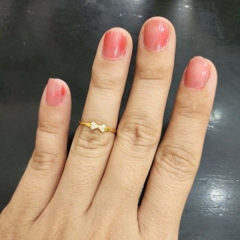 cincin minnie ribbon disney emas asli kadar 875 cincin remaja model 2 in 1 stock hanya 1