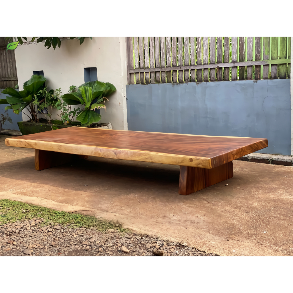 Meja Lesehan Aesthetic Kayu Trembesi Ruang Tamu Minimalis