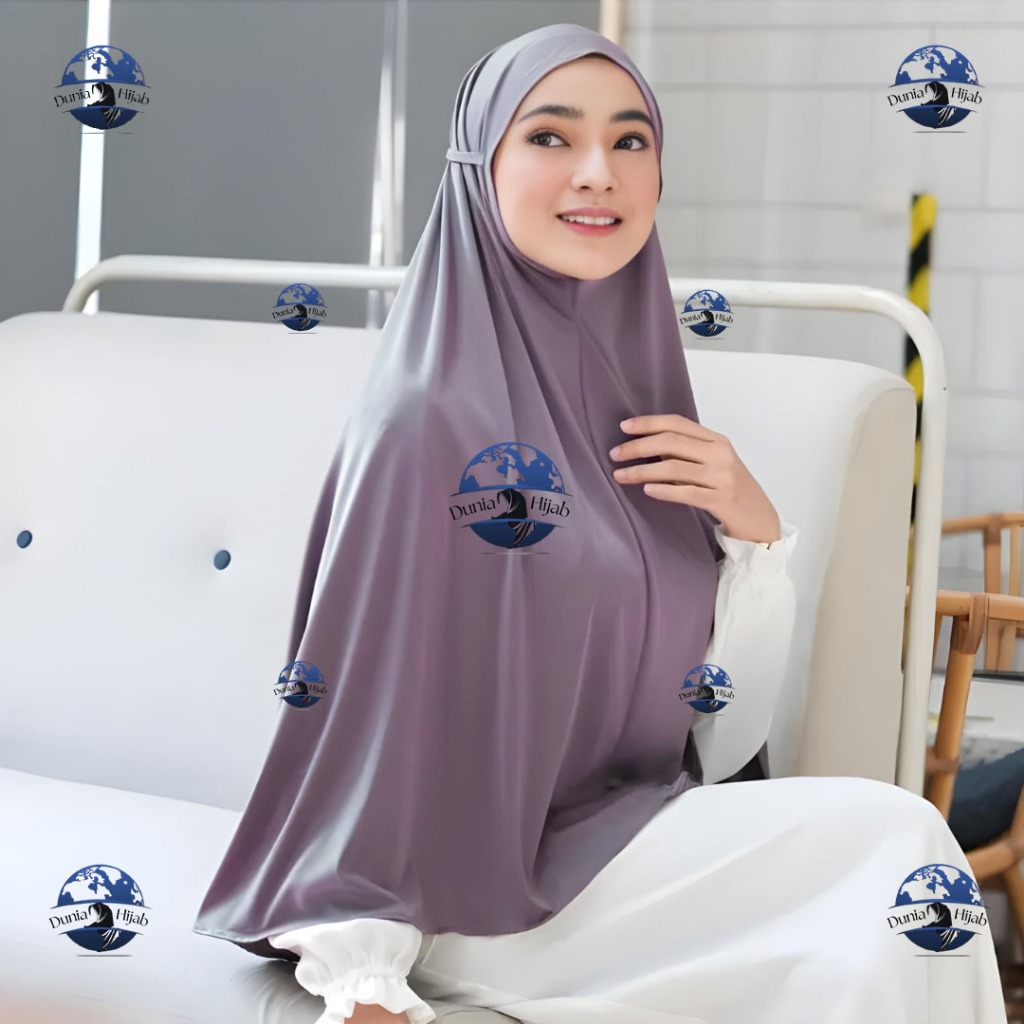 Jilbab Bergo Maryam Jersey Tali Non Pad Instan Ukuran XL | Khimar Jumbo XL