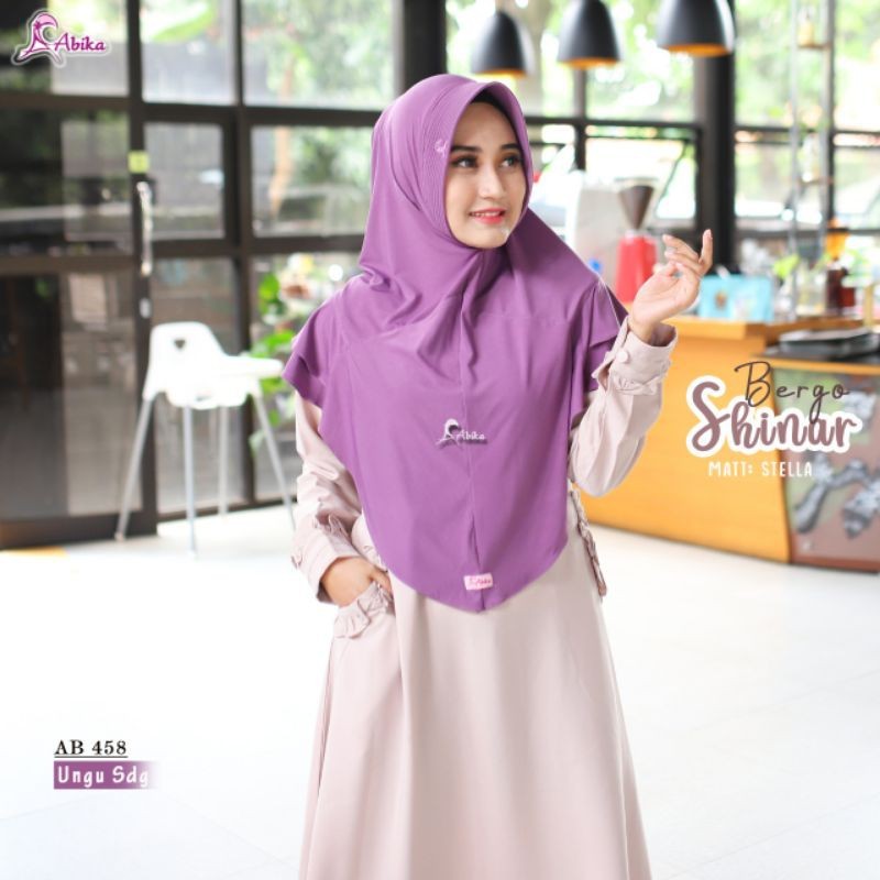 Baru Abika Hijab Bergo Shinar Ready Ab 458 Stella Premium Kerudung Bergo Polos Abika
