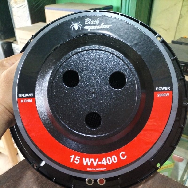 SPEAKER 15 INCH SPEAKER BASS LOW SUBWOOFER BLACKSPIDER 15WV400 SPULL 4 INCH BLACK SPIDER 15 WV 400 C