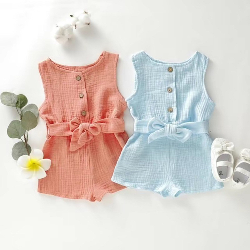 Jumpsuit anak perempuan sleeveless usia 2 tahun
