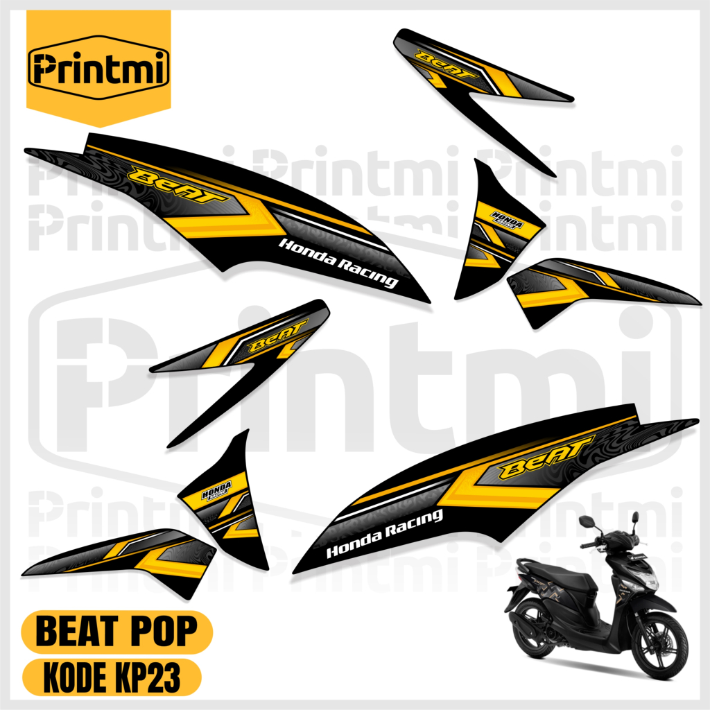 Sticker Striping Motor Beat POP Stiker Simple Variasi List Modif Keren Printmi KP23