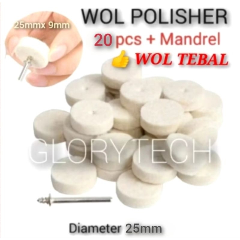 WOOL POLISHER 13X9 / MINI GRINDER WOL POLES / POLISHING WOL /MATA BOR WOL POLES GOSOK