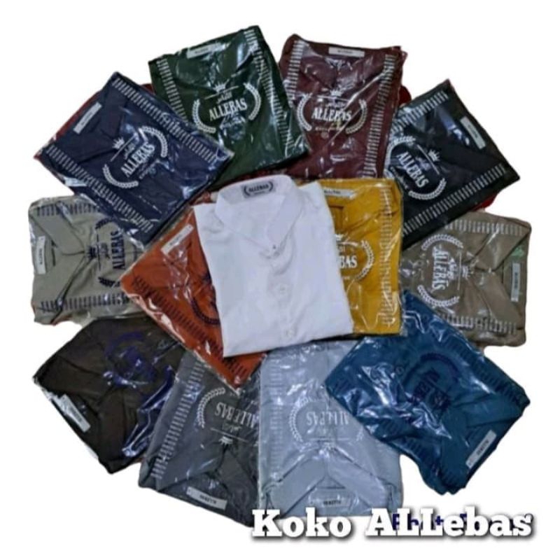 BUSANA MUSLIM BAJU KOKO HAIBAH ALLEBAS WARNA