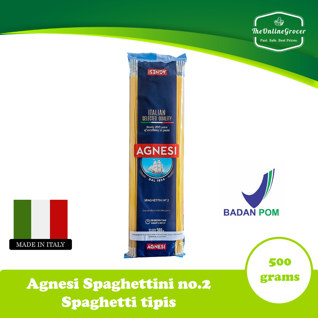 

Agnesi Spaghettini no.2 500gr - Pasta Spaghetti Tipis