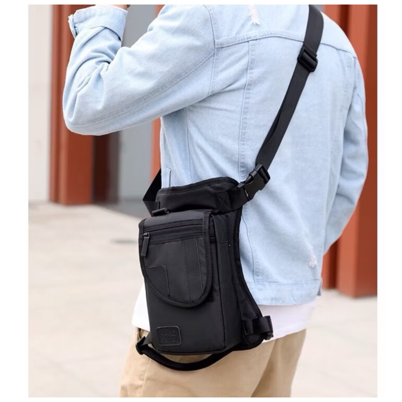 Tas Selempang Slempang Paha Kulit Import Pria cowok original Murah 1807