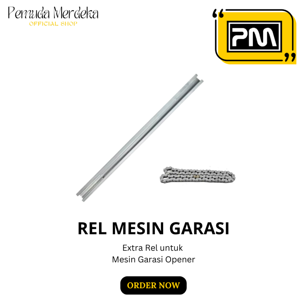 Rel Mesin Garage Door Otomatis Rel Tambahan Extra Termasuk Rantai