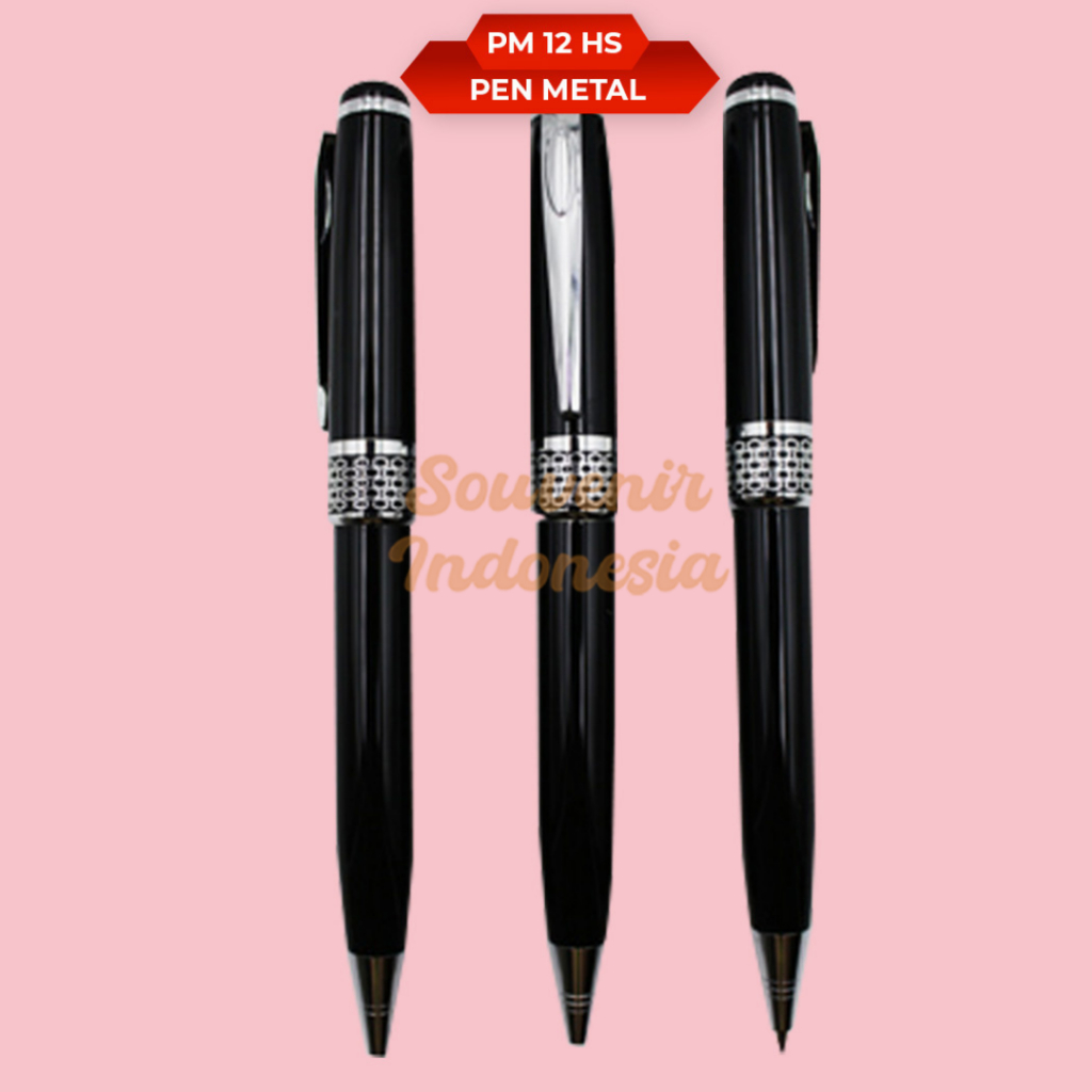 

Pen Metal Pulpen Stainless Besi Custom Grafir Logo Nama Ballpoint PM 12 BP