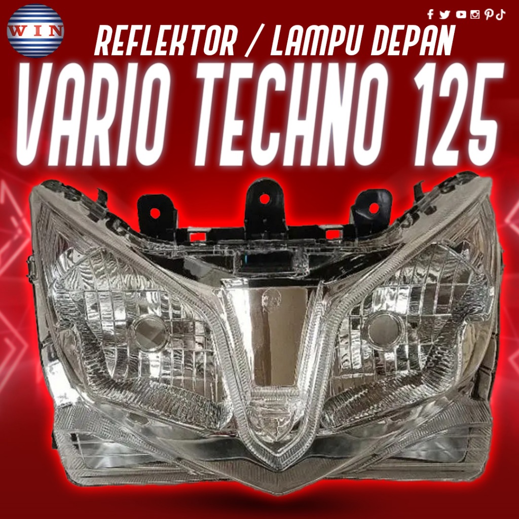 LAMPU DEPAN REFLEKTOR REFLECTOR WIN VARIO TECHNO 125 OLD LAMA