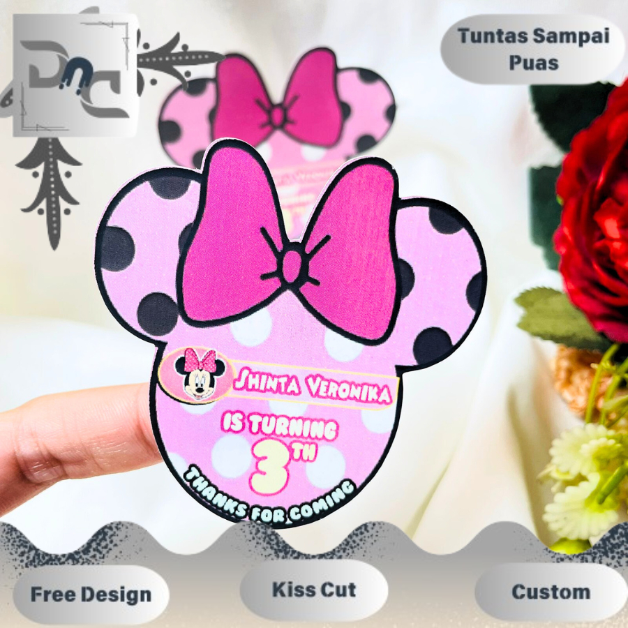 

4-8 Sticker Karakter Ulang Tahun Anak Stiker Label Hampers Ultah Free Design Birthday Bentuk Custom