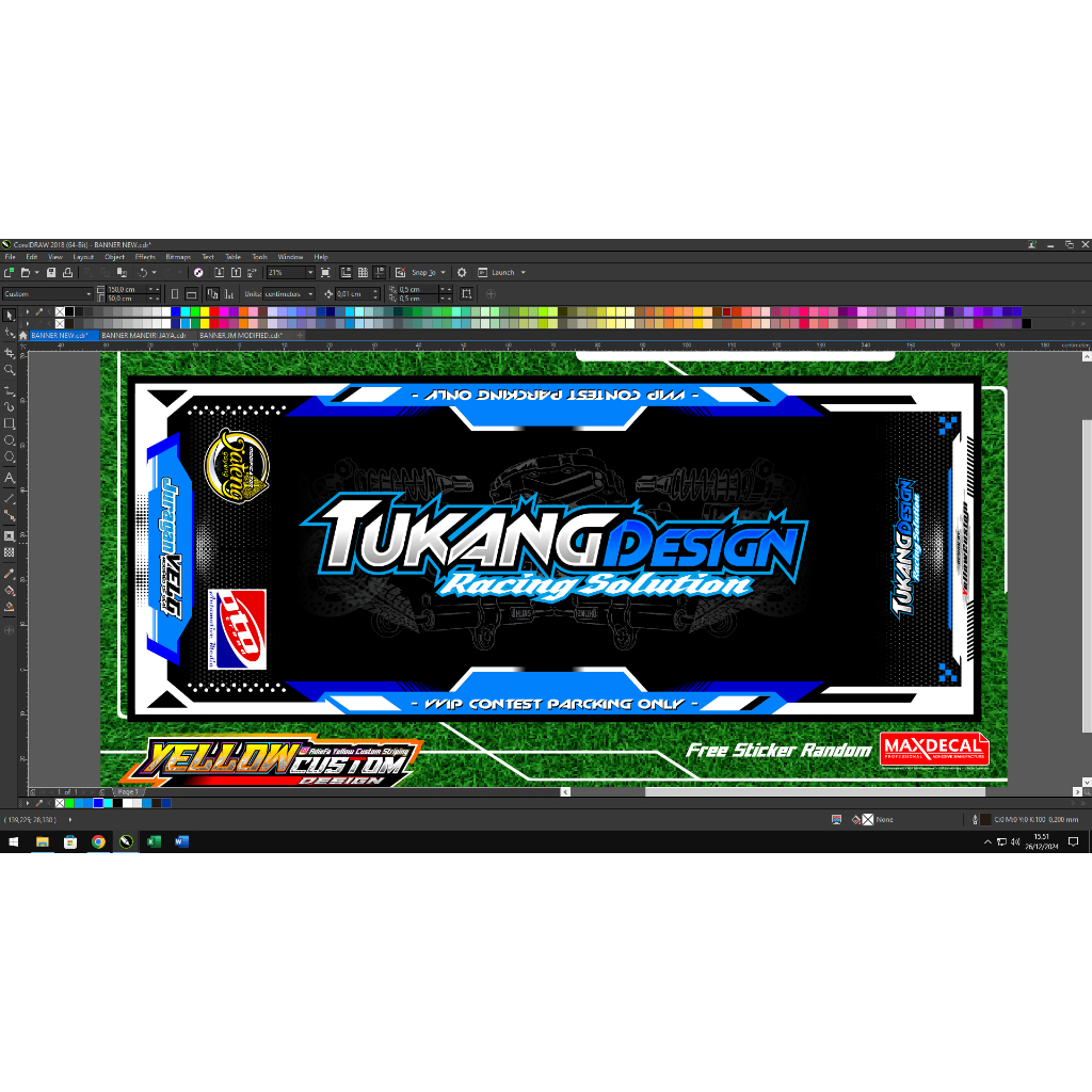 BANNER KARPET ALAS MOTOR KONTES CUSTOM