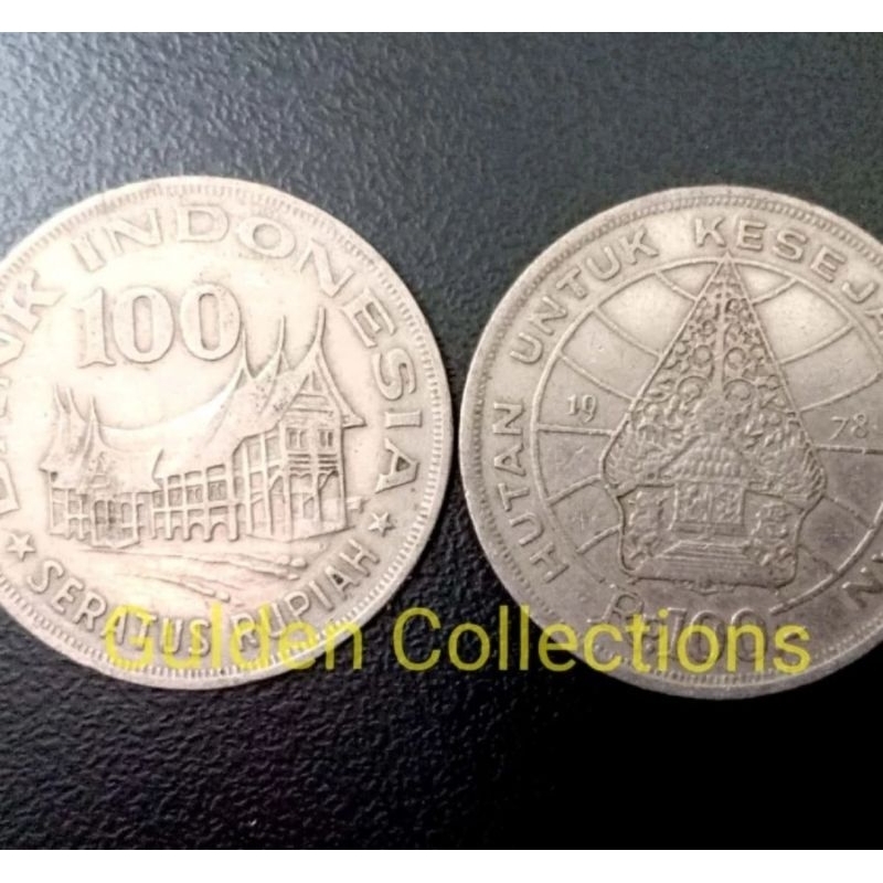 100 rupiah koin wayang tipis 1978 Bekas