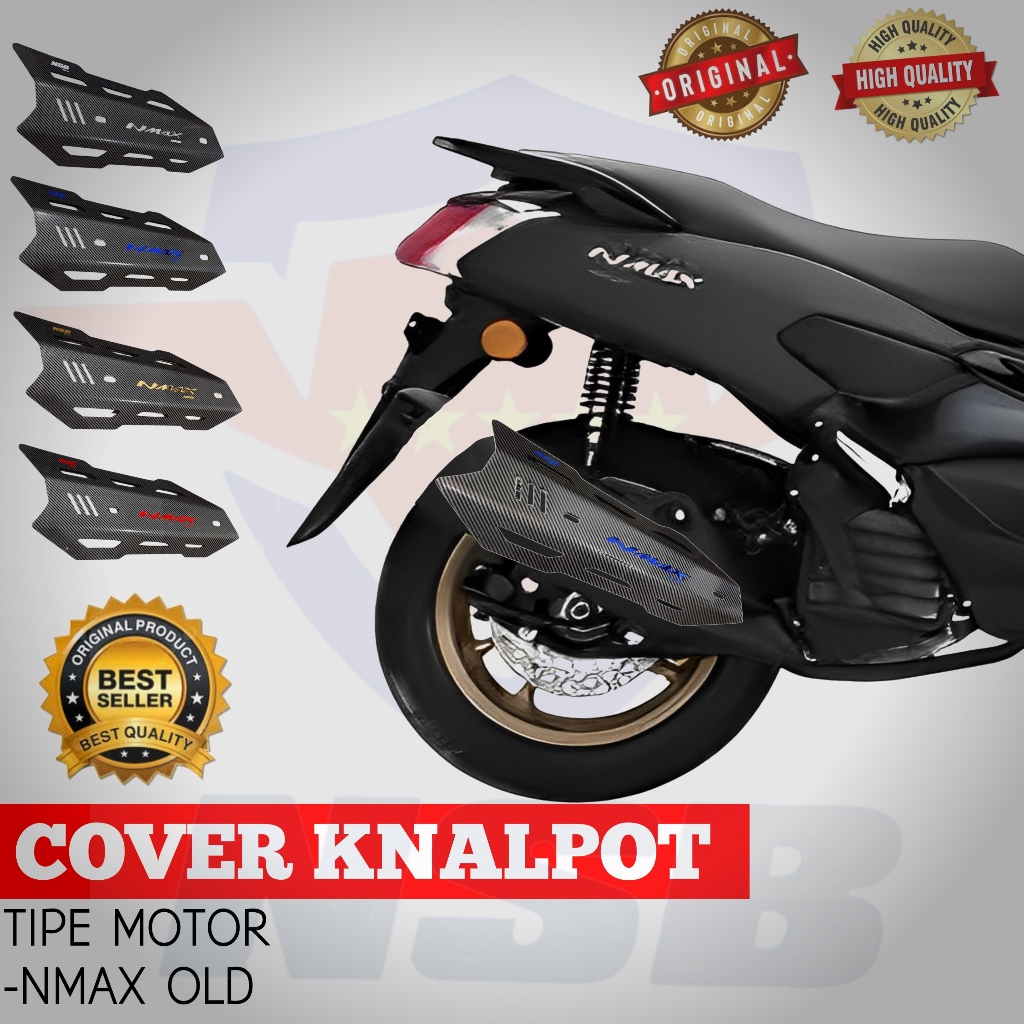 Cover Tutup Tameng Knalpot Karbon nmax old nmax lama original NSB RACING