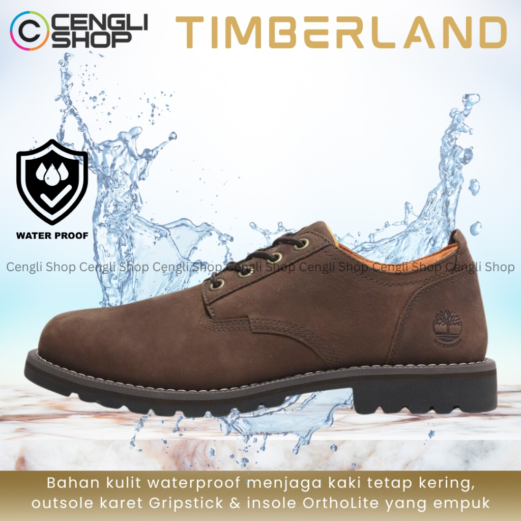 SEPATU PANTOFEL TIMBERLAND PRIA ORIGINAL FORMAL KULIT ASLI BRANDED TM040
