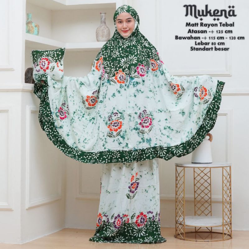 Mukena Batik Cap Encim warna Pekalongan