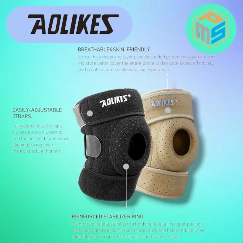 Kneepad Aolikes 7906  Terapi Lutut Aolikes 7906 Pelindung Lutut  Deker Aolikes