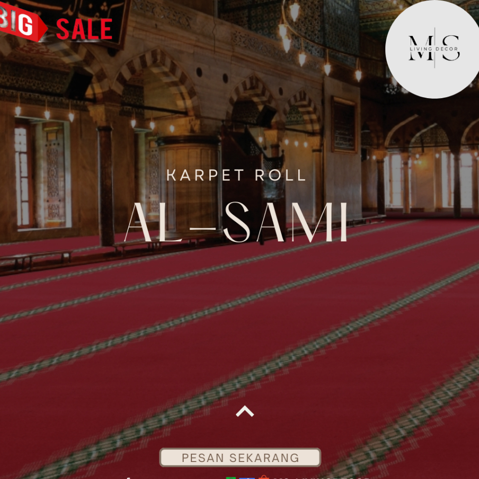 karpet roll masjid AL-SAMI | karpet lantai masjid/musholla harga permeter