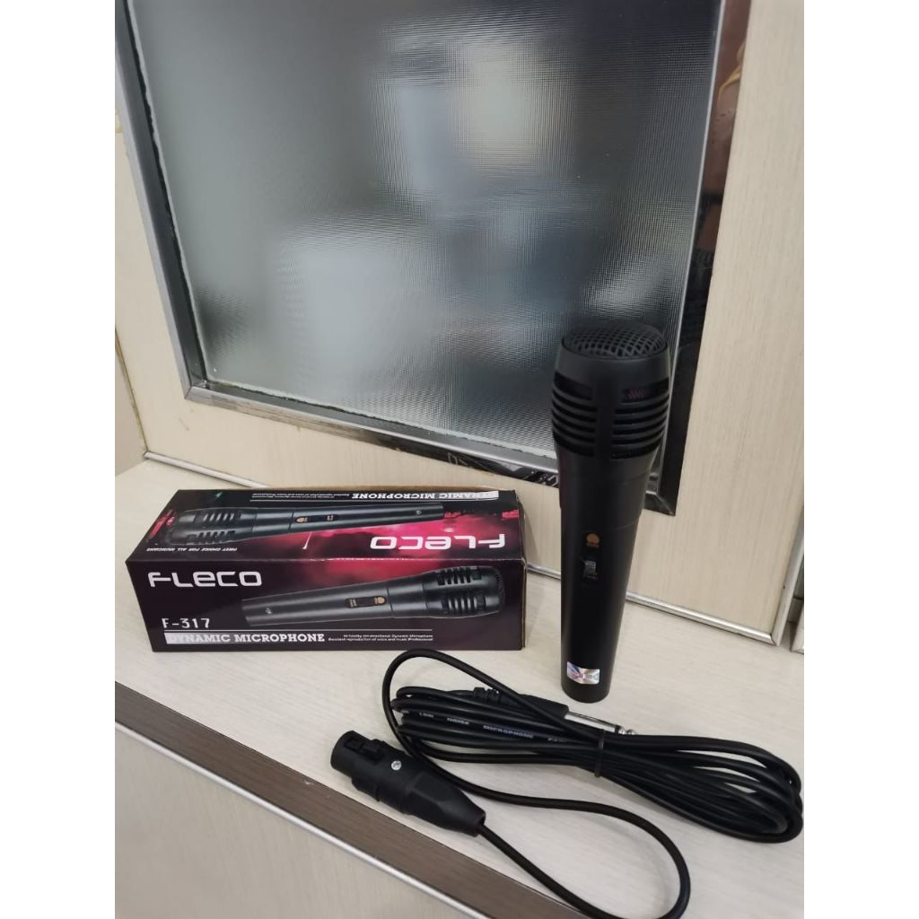 COD~Mic Kabel Murah Kualitas Suara Jernih Fleco-317 / Mic Dynamic Microphone Professioanl Karaoke Fl