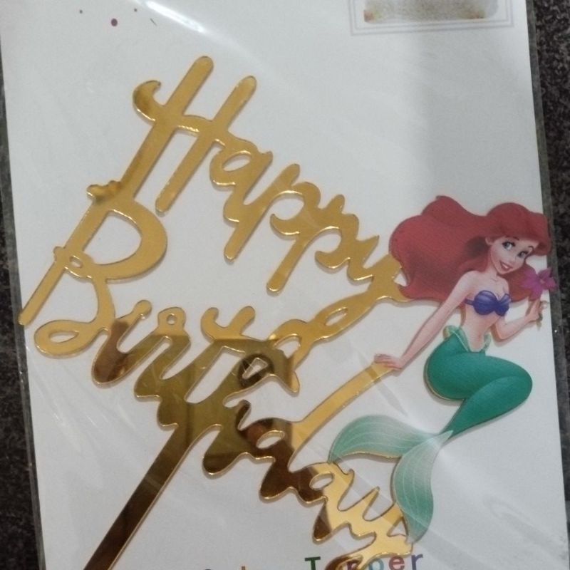 TOPPER CAKE ULANG TAHUN MOTIF MERMAID