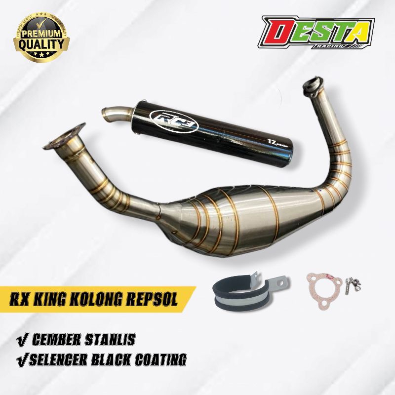 KNALPOT RX KING KOLONG REPSOL RC3 FULL STANLIS