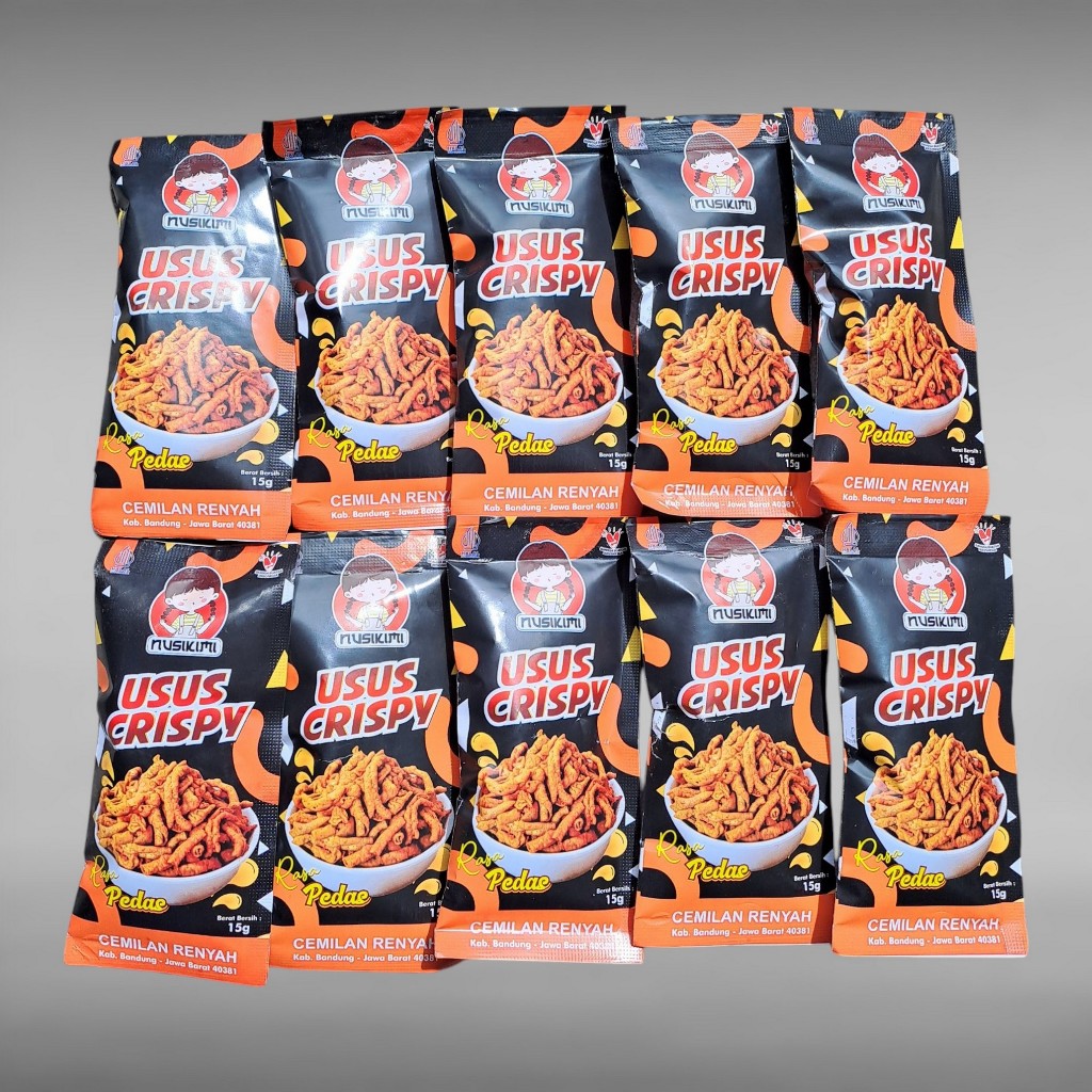 

USUS Crispy Pedas isi 10pc / Nusikimi / Makanan Ringan / Cemilan Renyah / Camilan Usus Crispy