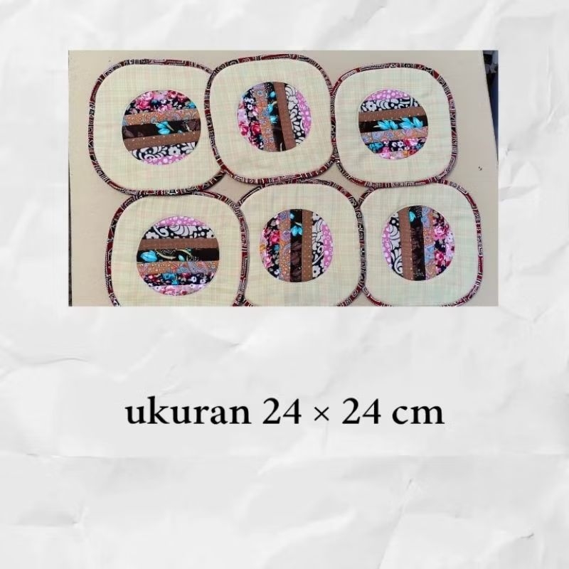 TATAKAN PIRING MEJA MAKAN BERBAHAN KAIN PERCA HARGA DI ATAS UNTUK 1 BIJI