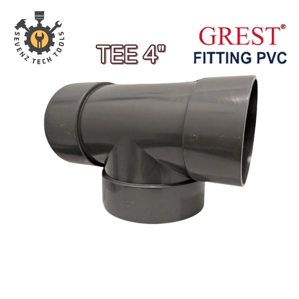 TEE PIPA PVC 4" INCH GREST FITTING PVC BENTUK T FITTING PVC TEE CABANG TIGA 4"