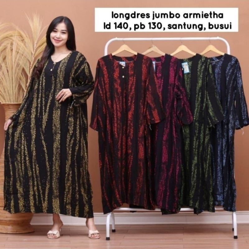 Daster Jumbo Lengan Panjang LD 120 Rayon Tebal