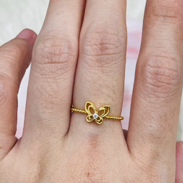 Cincin kupu kupu merica uk 13 simple elegant emas asli kadar 875