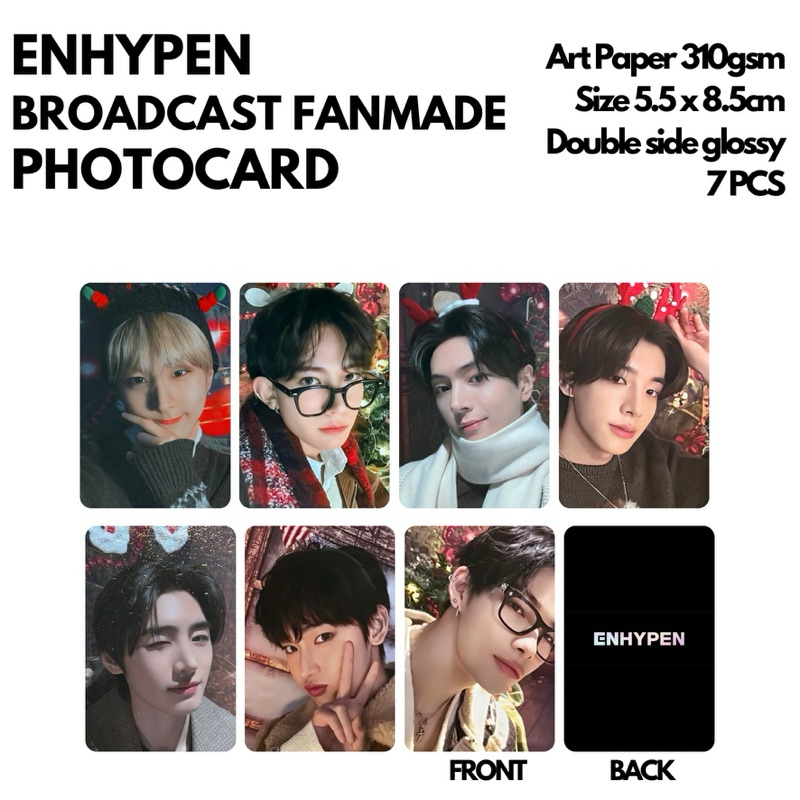 [KUKIRA] Unofficial Photocard Jungwon Heeseung Jay Jake Sunghoon Sunoo Ni-ki Engene Broadcast SBS Ga