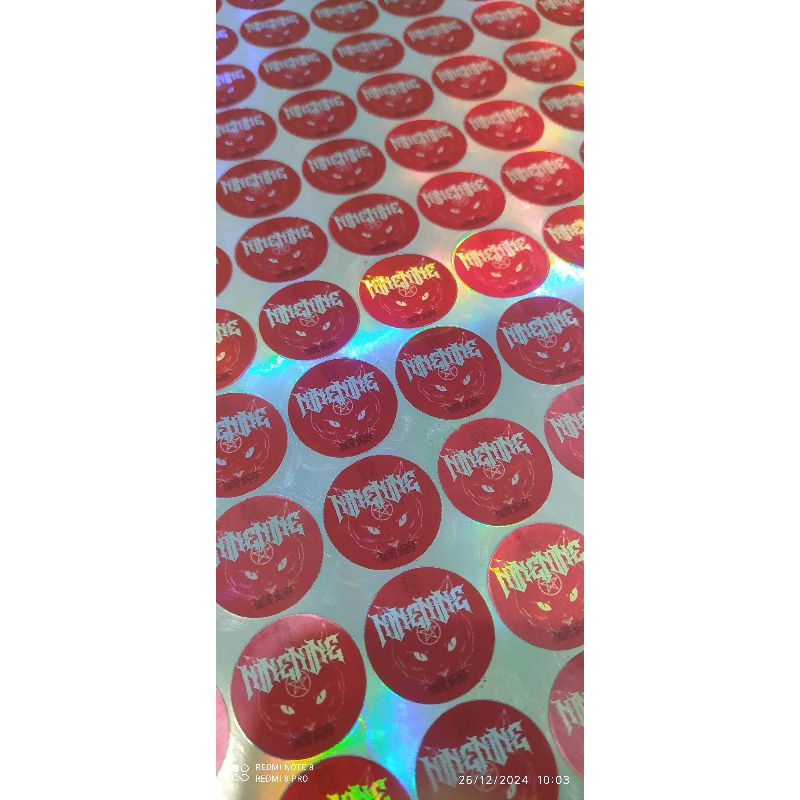 

stiker hologram cutting 3mm isi 2