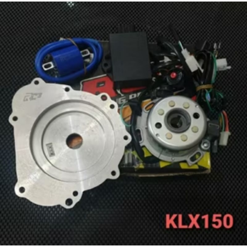 magnet racing pengapian racing RC3 KLX 150 komplit berikut CDI, koil dan plandes KLX 150