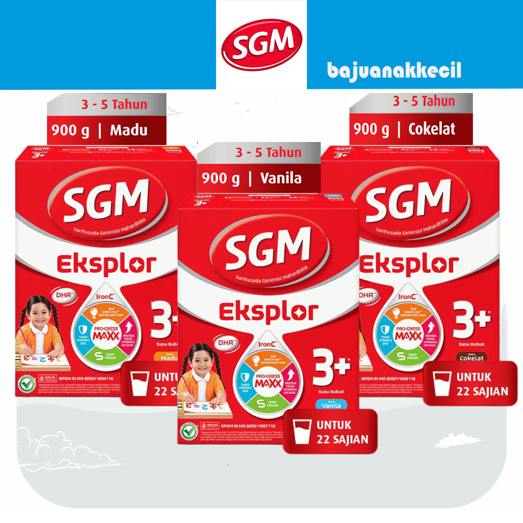 SGM 3 Plus 900 gr Madu Vanila Coklat Promo Eksplor 3+ 600 gram Susu Pertumbuhan Anak 3-5 Tahun