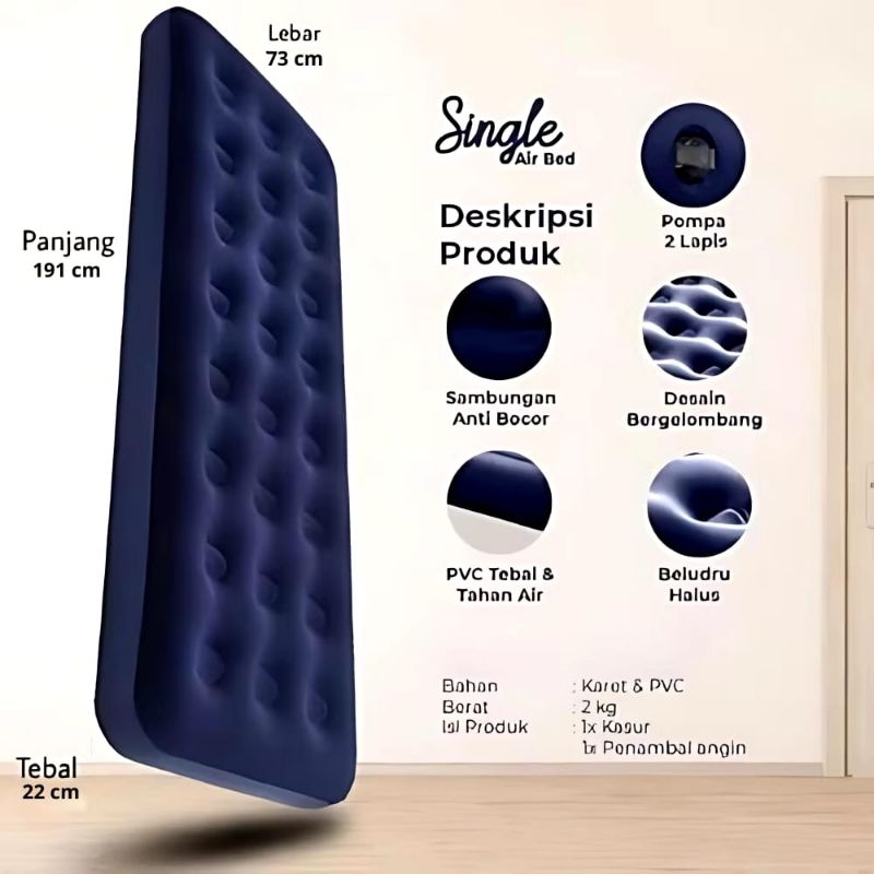 Kasur Angin Single / Kasur Tidur Angin Single / Kasur Angin