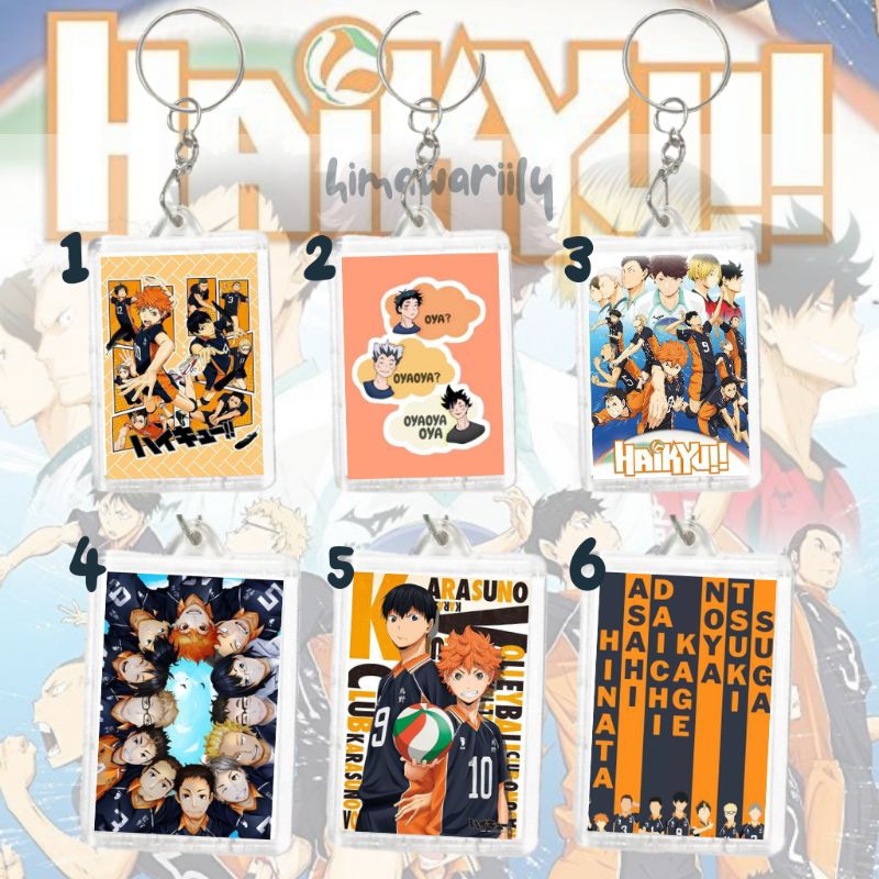 Haikyuu Keychain 1-36 Photocard // Kageyama Kei Miya Oikawa Hinata Kenma Nishinoya / GANTUNGAN KUNCI
