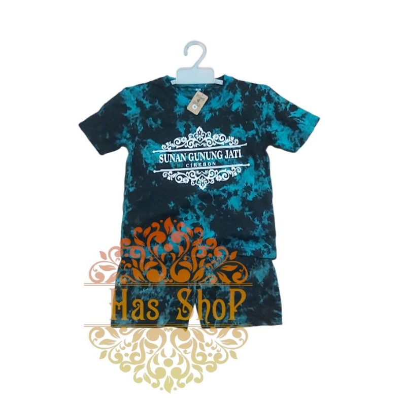 Baju kaos Anak Sunan Gunung Jati corak biru