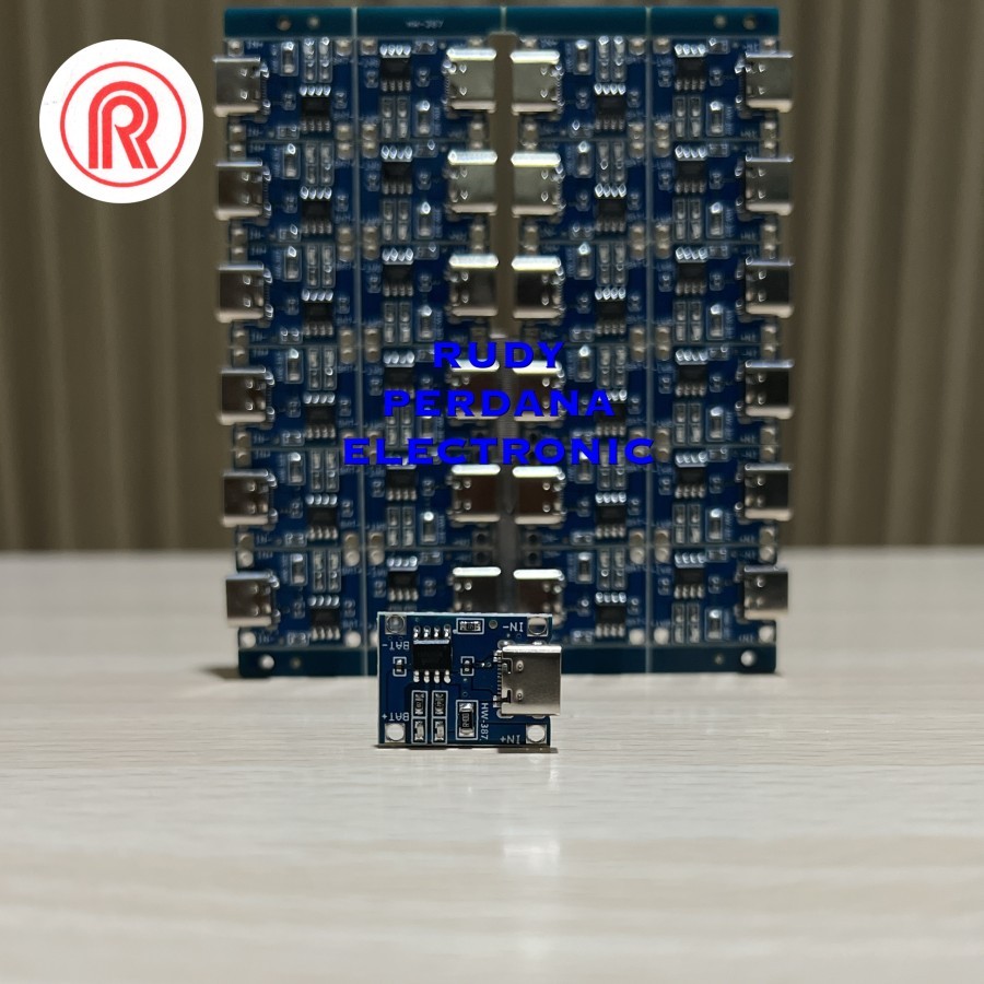 PCB MODUL CHARGER 5V 5 VOLT 1A 1 AMPERE TP4056 USB TYPE C BATTERY BATERAI POWER BANK LITHIUM LI ION 