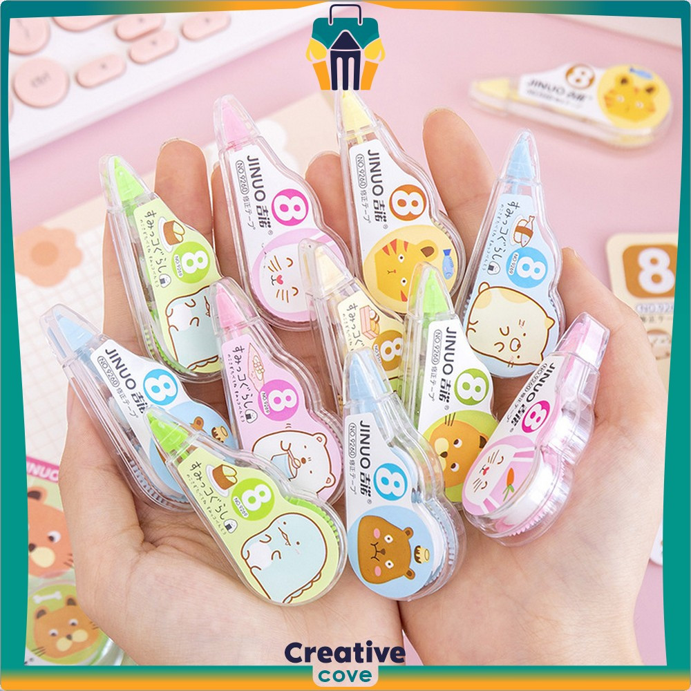 

Tipex Roll Kertas Perlengkapan Creative Cove Karakter Hewan / Tipe-X Kertas Mini Lucu / Correction Tape Students Pita Koreksi Import Creative Cove A75