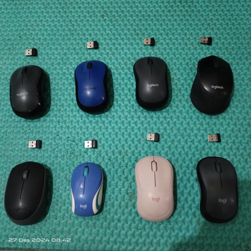 mouse wireless logitech original second bekas