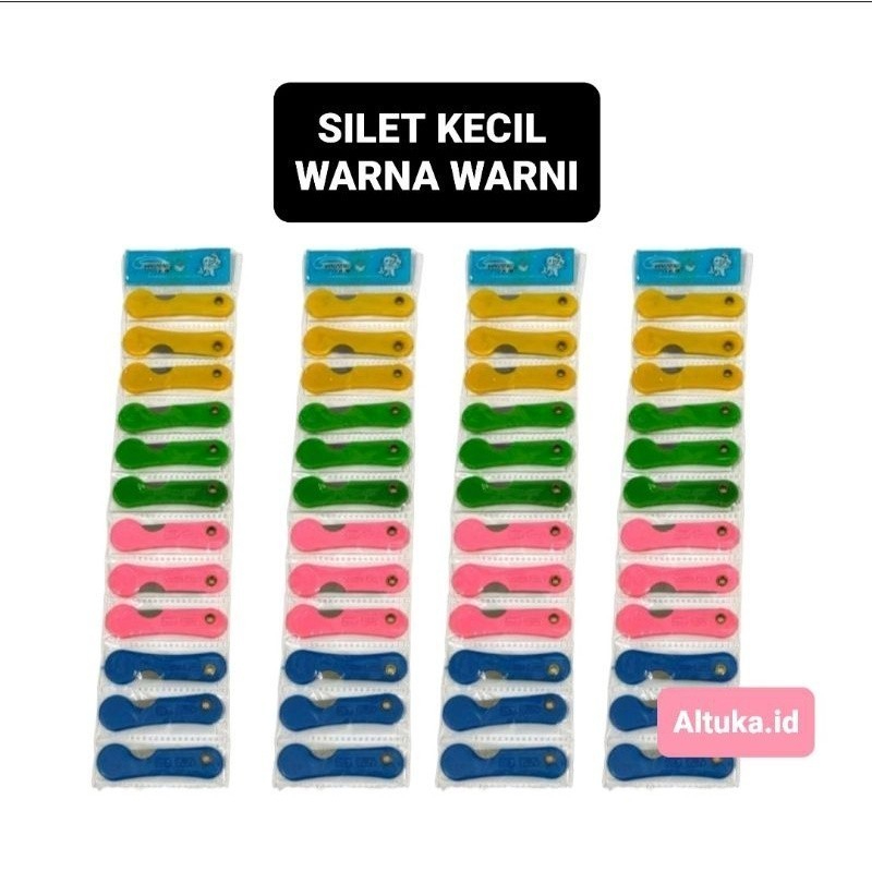 

(12pcs) Cutter mini / Silet / Pisau Kecil Warna Warni