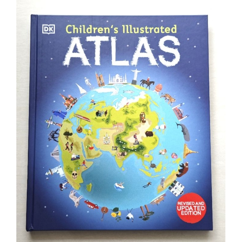 xansbaraka - dk children's illustrated atlas & animal atlas hardcover buku atlas anak lengkap revisi