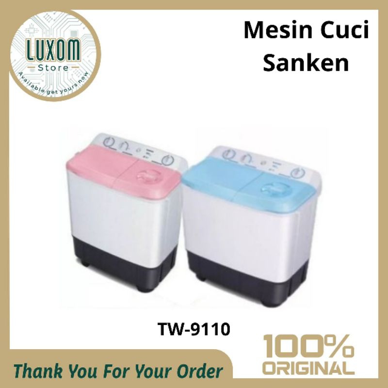 Mesin Cuci Sanken TW-9110 (9kg) /mesin cuci sanken 2 tabung/mesin cuci/sanken