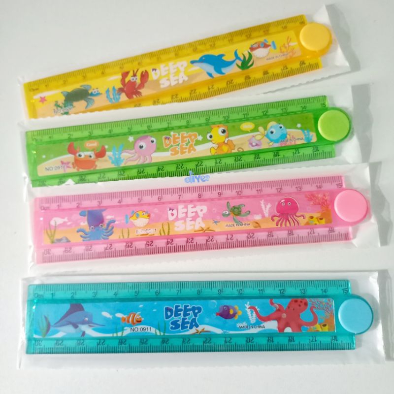 

Penggaris Under The Sea 30cm ruler deep sea penggaris anak tema laut ikan