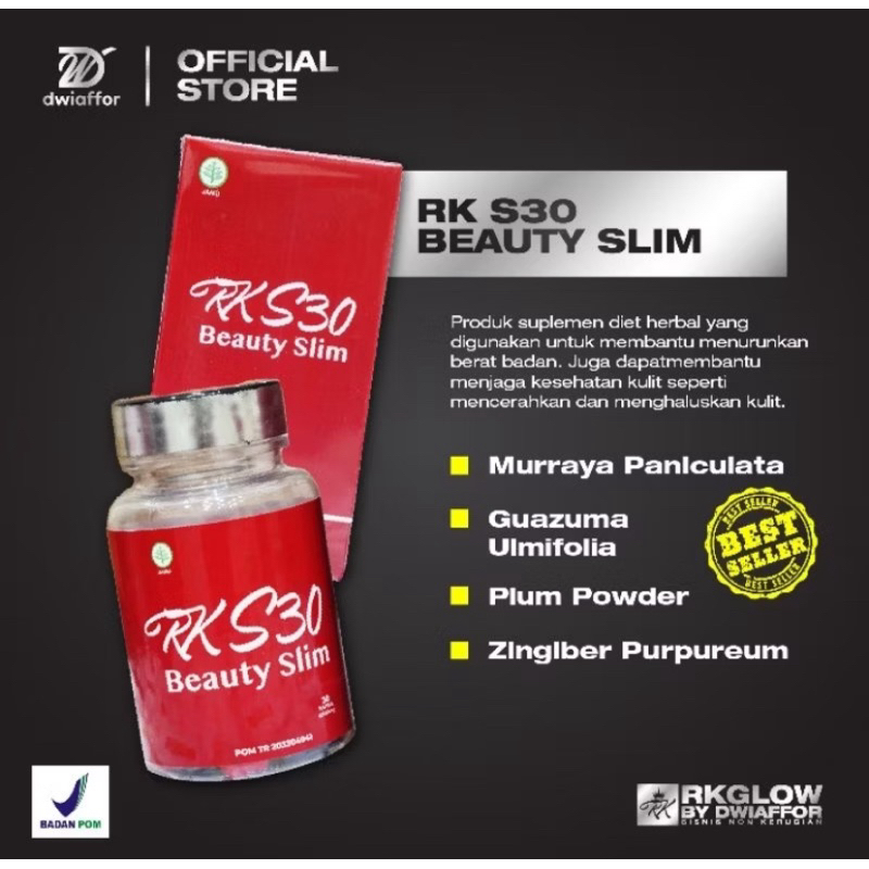 RK GLOW S30 BEAUTY SLIM By DWIAFFOR PELANGSING