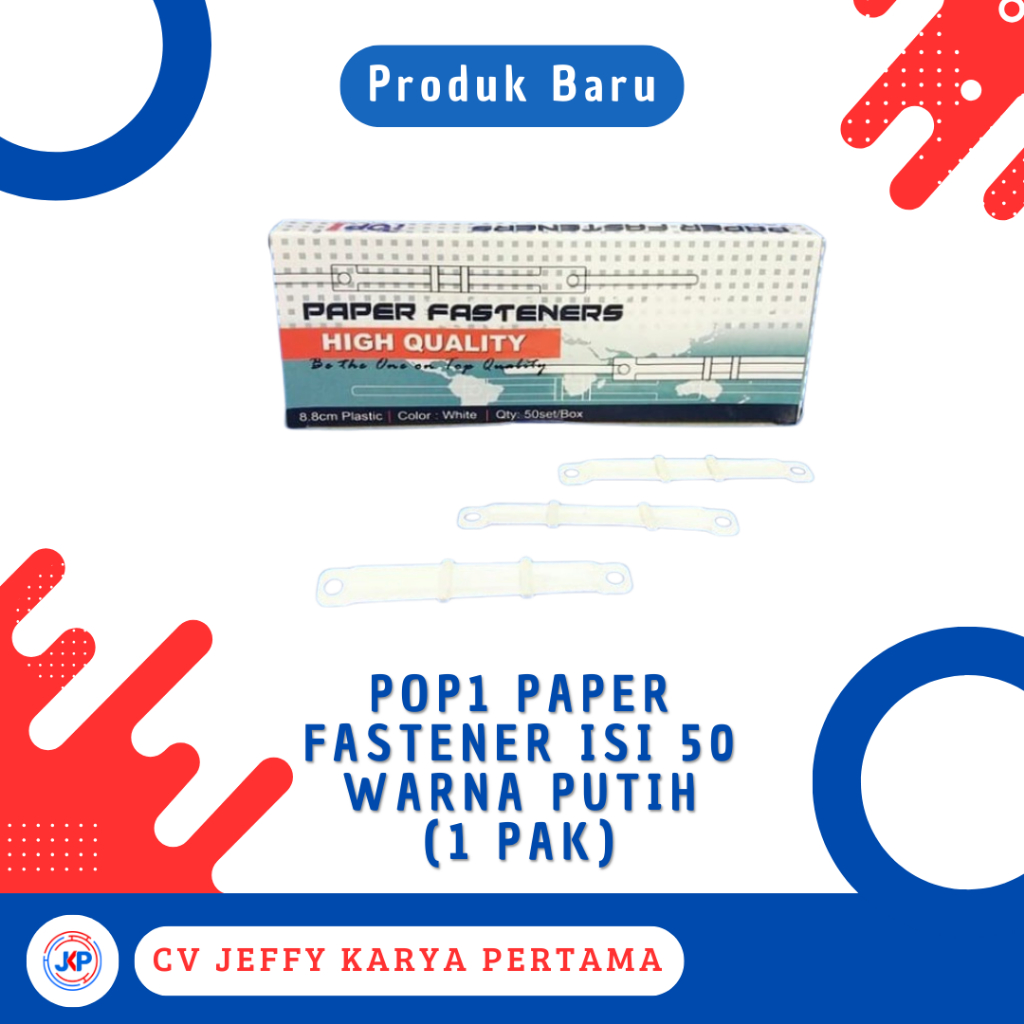 

Pop1 Paper Fastener Isi 50 Warna Putih (1 Pak)