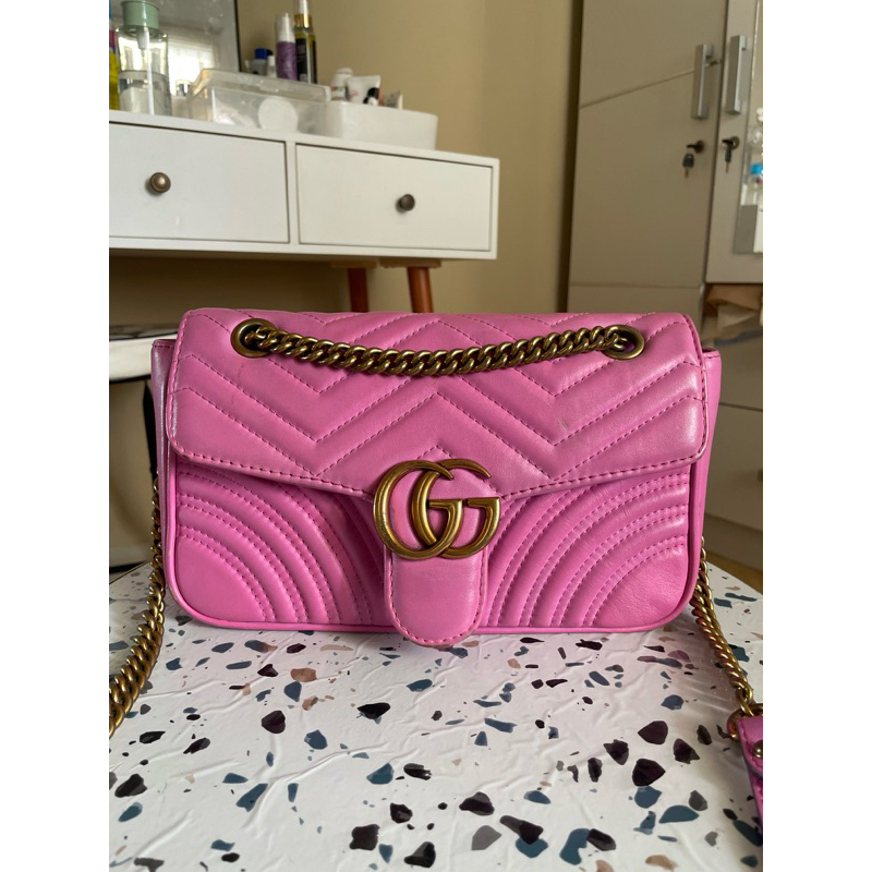 Preloved Gucci marmont pink medium