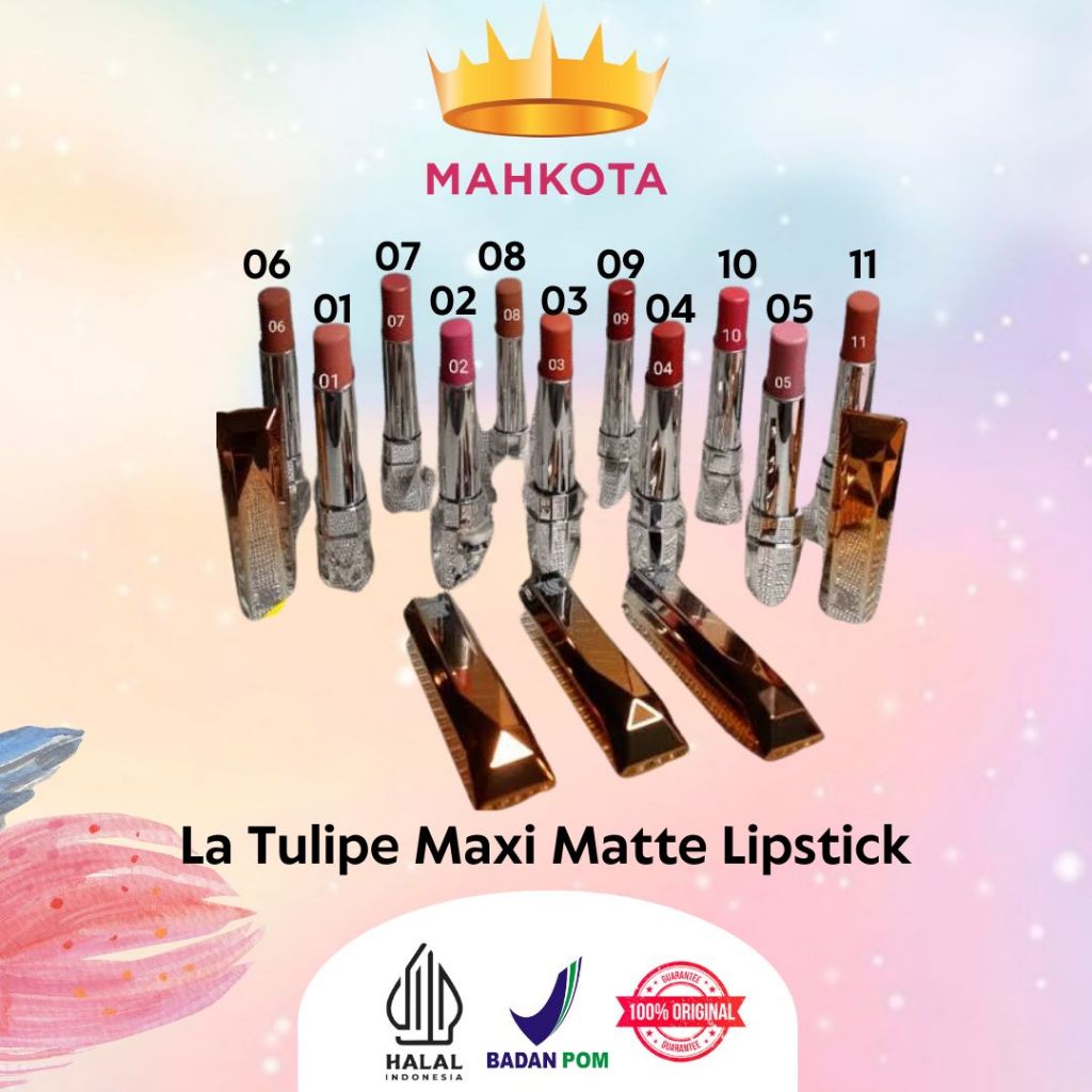 **Mahkotacosmetik**La Tulipe Maxi Matte Lipstik