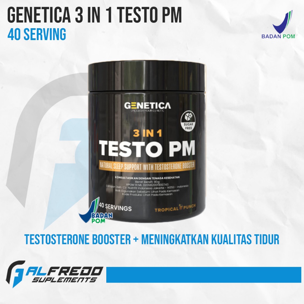 Genetica Testo PM 40 Servings Testosterone Booster BPOM