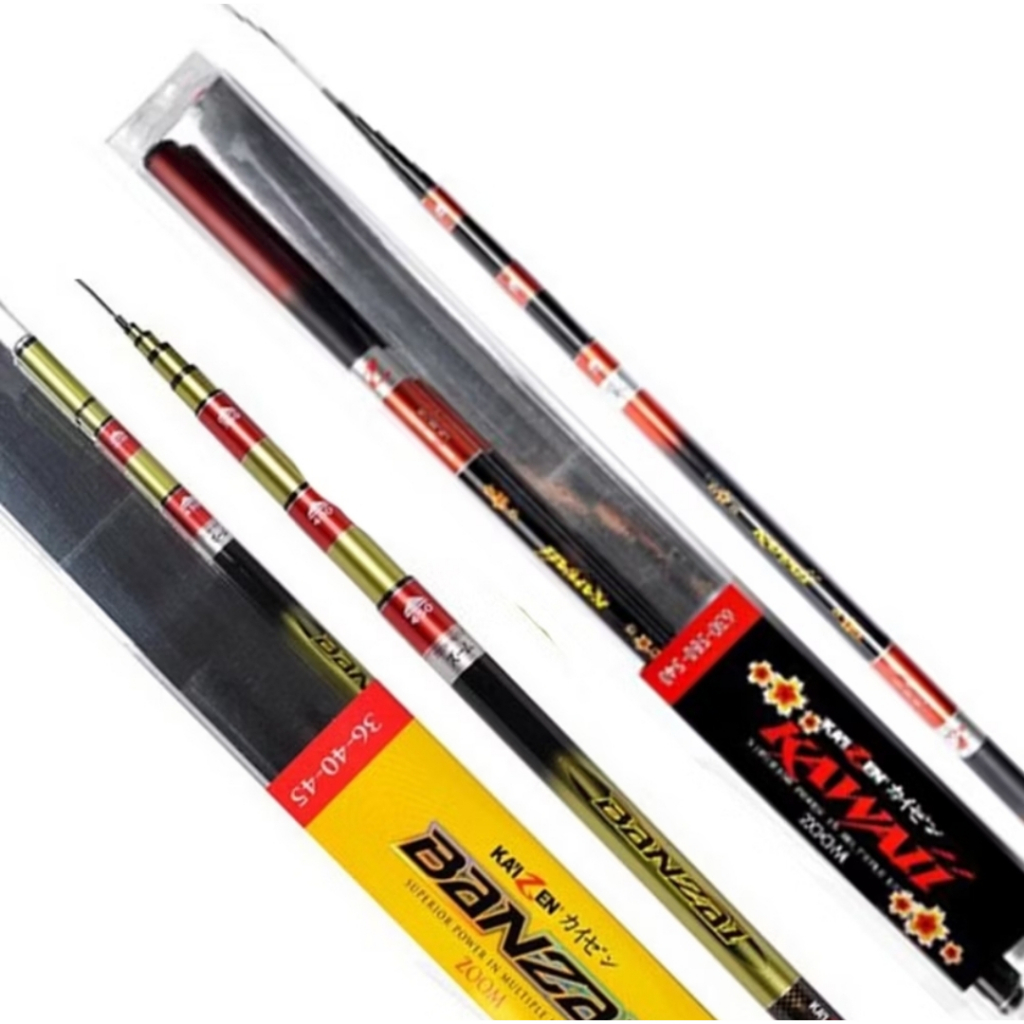 Joran Kaizen BANZAI | Kaizen KAWAII | Tegek Zoom | Sensitif | Carbon | Pole | Alat Pancing Unggulan